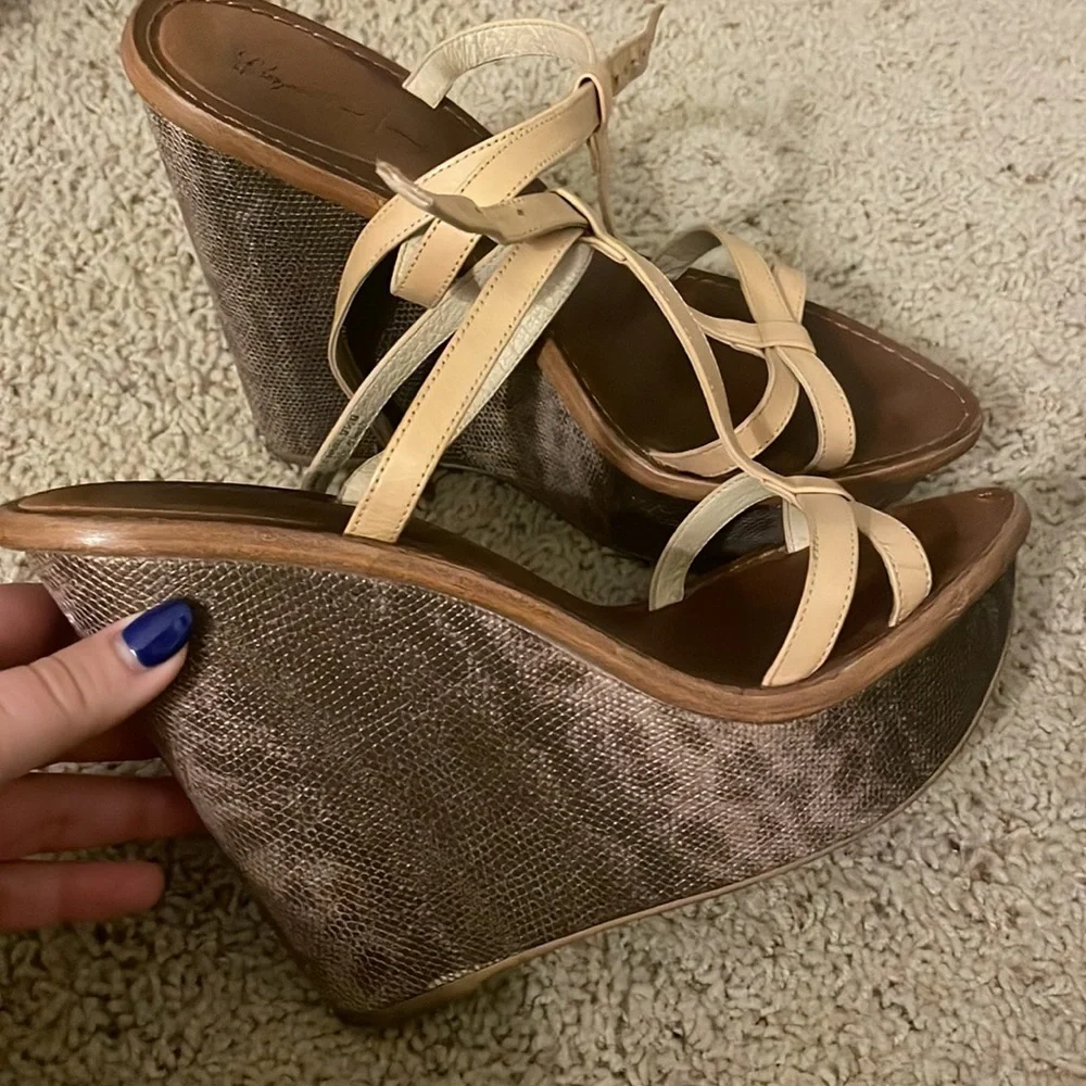 Elizabeth & James snake skin wedges, no obvious signs of wear - Picture 3 of 6